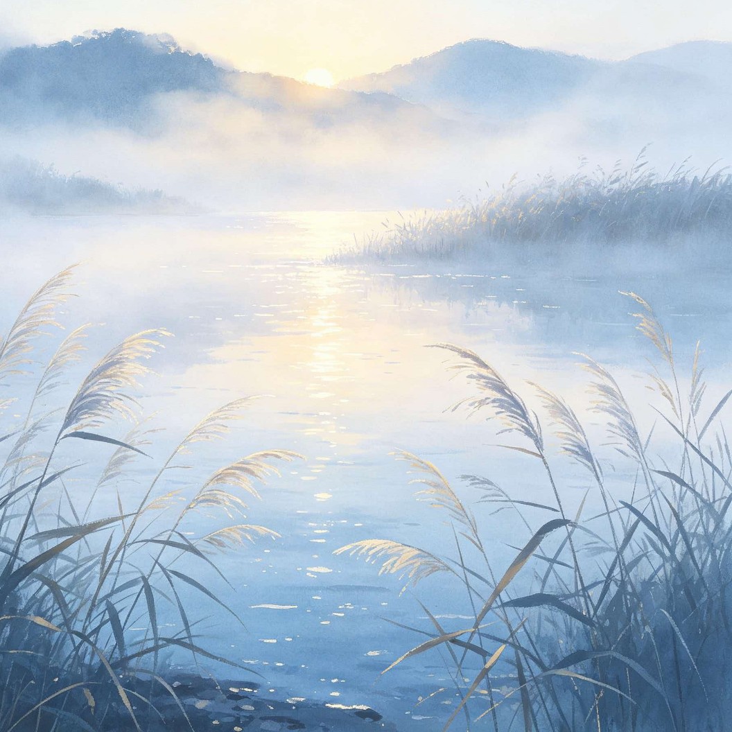 晨雾湖畔