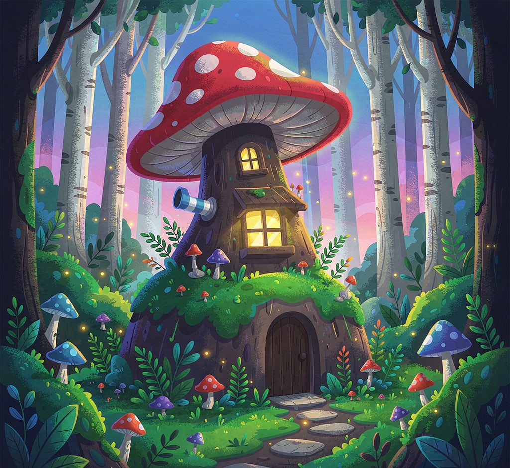 蘑菇小屋 在线拼图