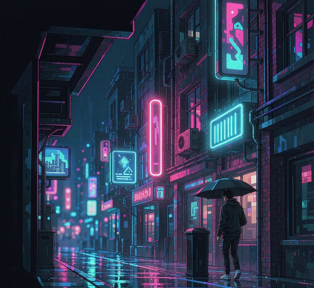 霓虹雨夜 在线拼图